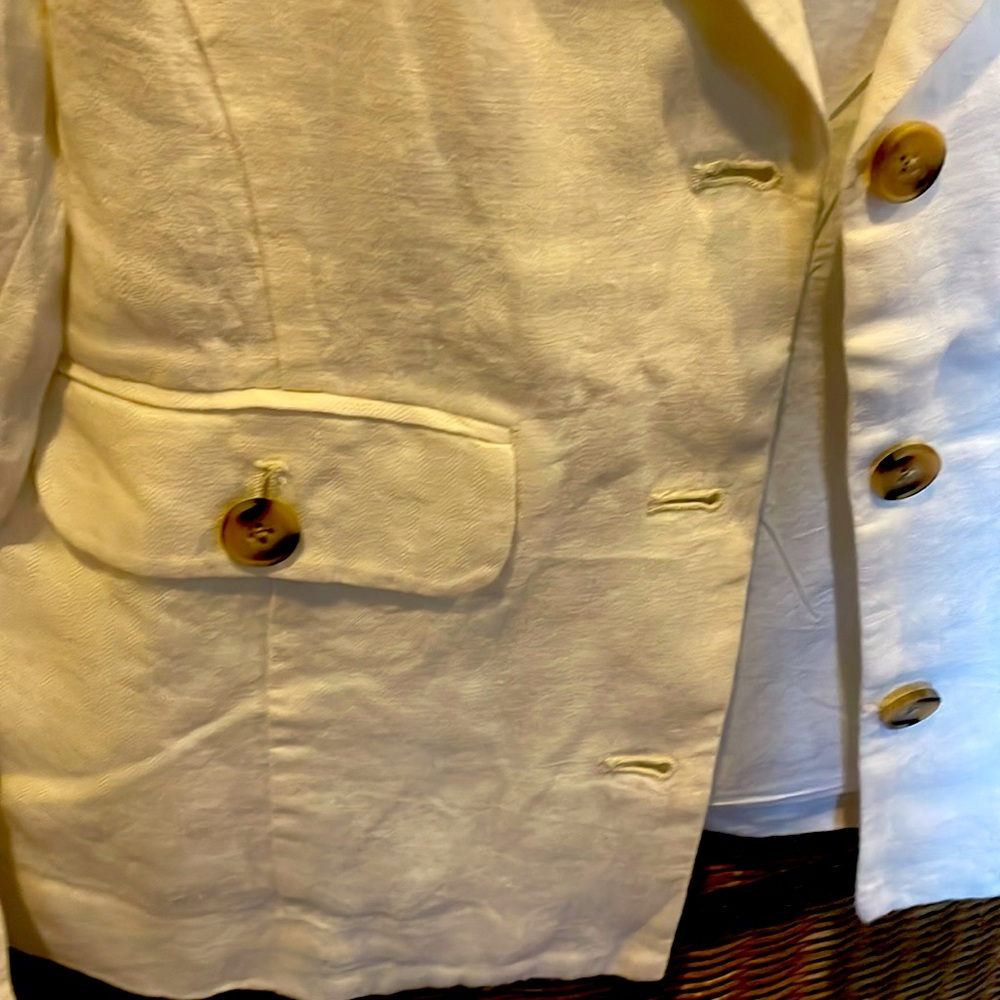 White Linen Blazer by Sundance - Picture 4 of 4